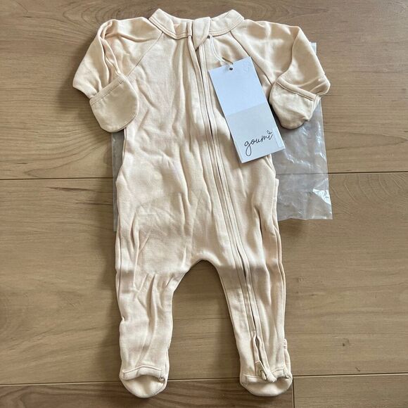 NWT Goumi Kids Dune Surf Baby Footie SZ NB Newborn Baby Bamboo Zippy - Picture 1 of 3
